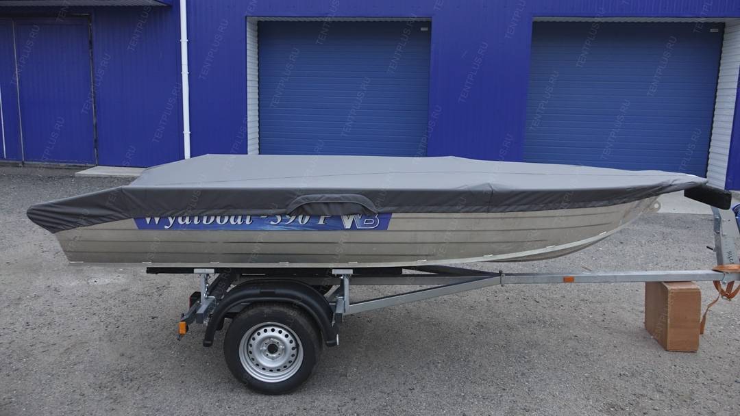 Тент на лодку WYATBOAT 390 P транспортировочный (храповый механизм ...